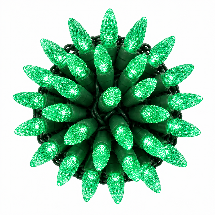 Green C6 LED Light Set - 100 Lights