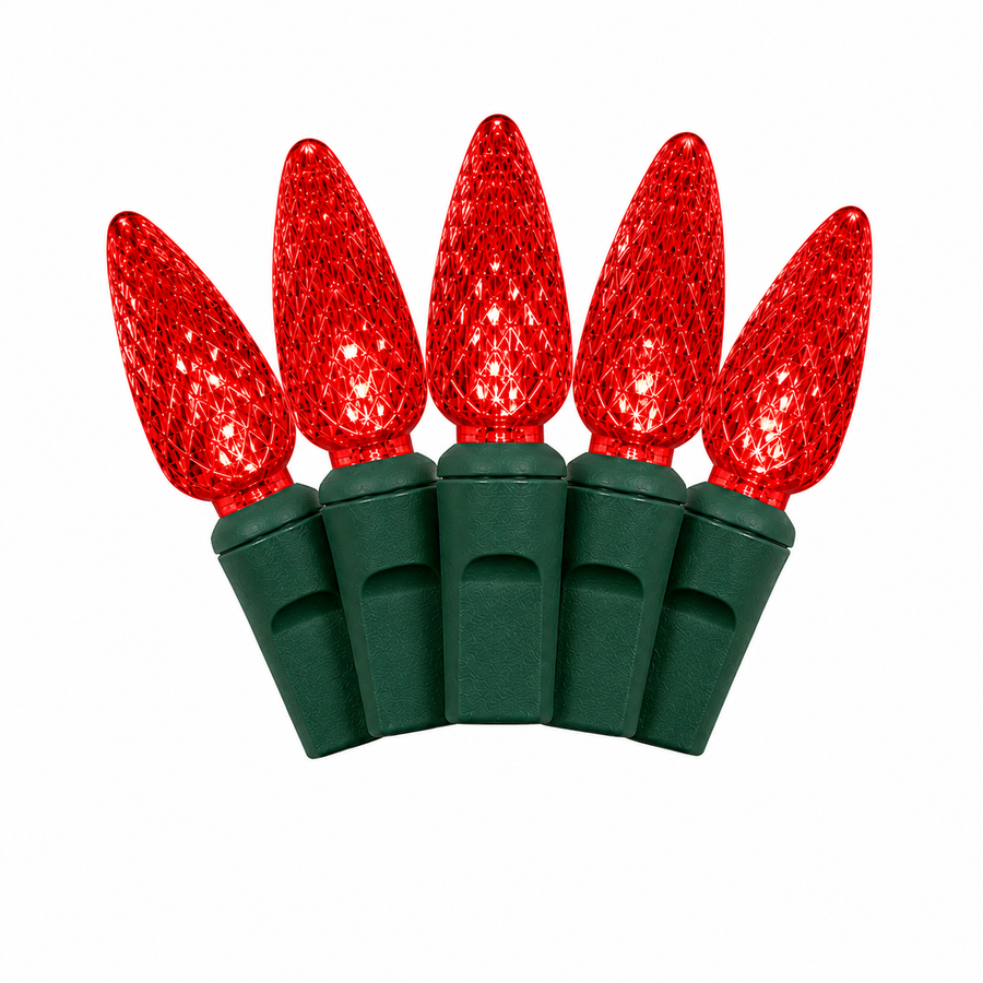 Red C6 LED Light Set - 50 Lights