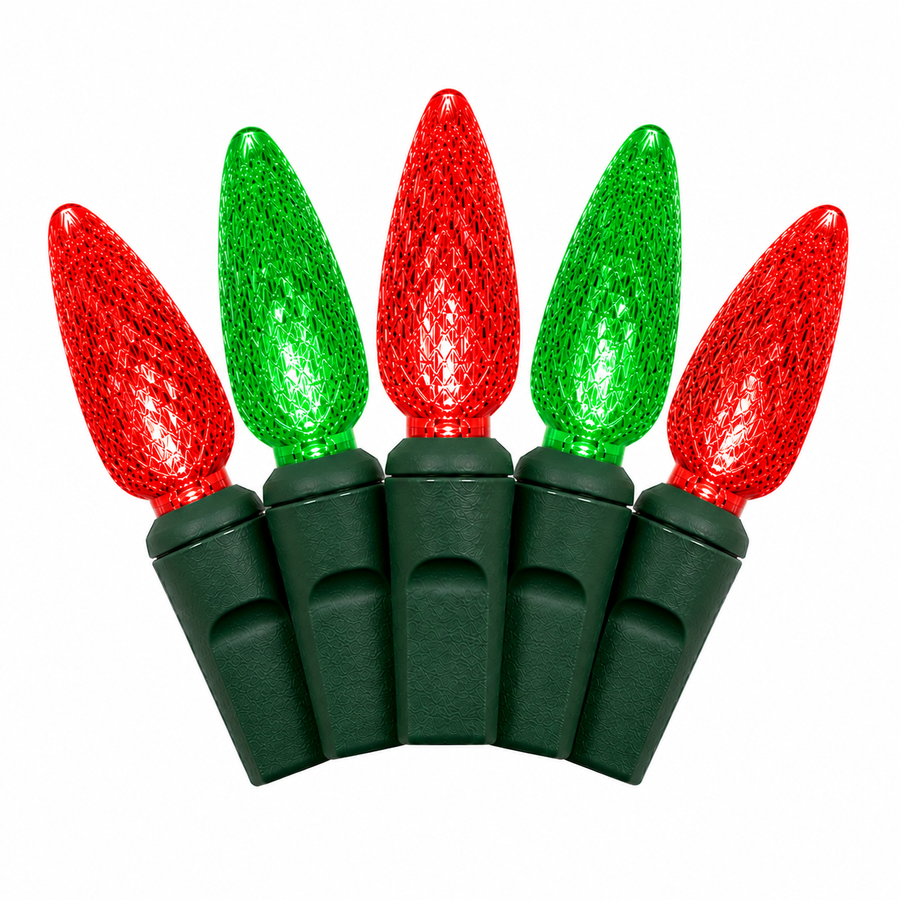 Red/Green C6 LED Light Set - 50 Lights