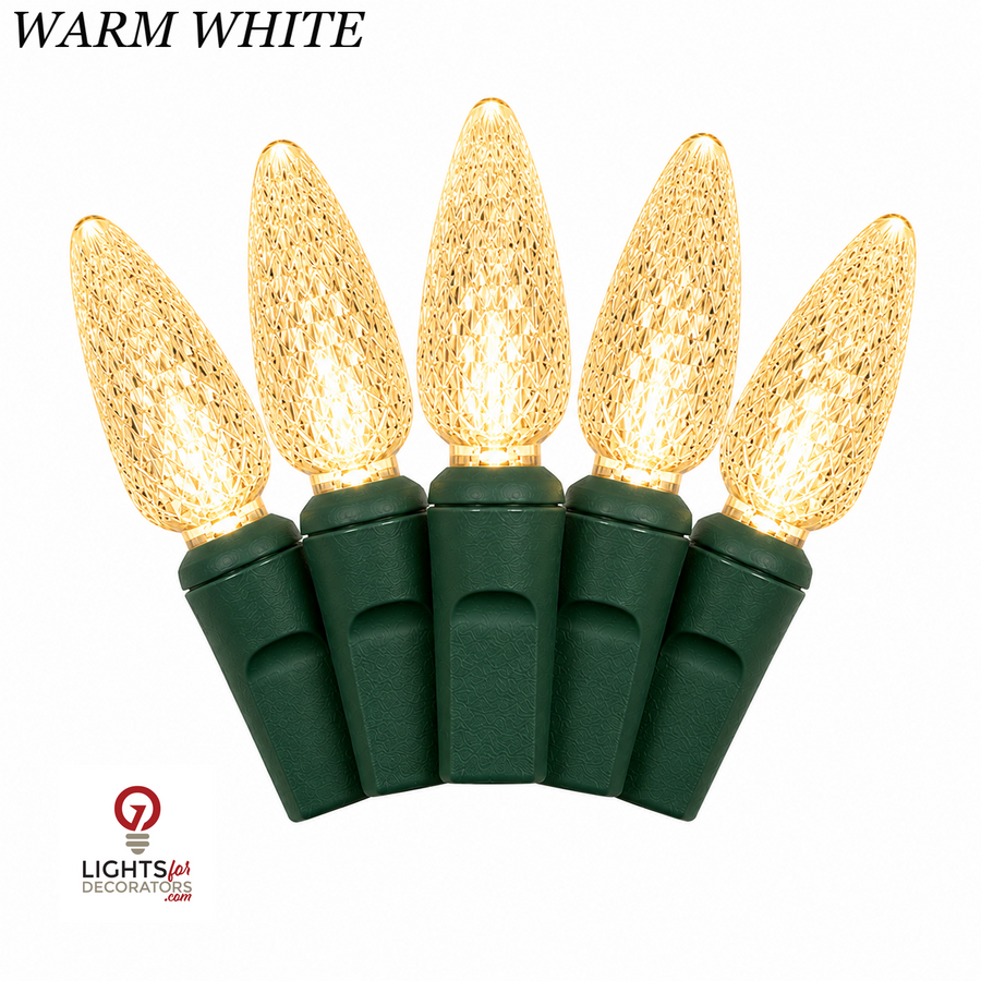 Warm White C6 LED Light Set - 50 Lights