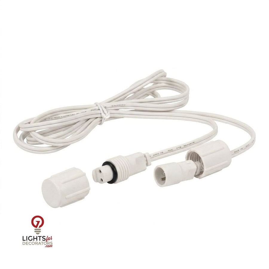 6' White Wire FestivePro Coaxial Extension