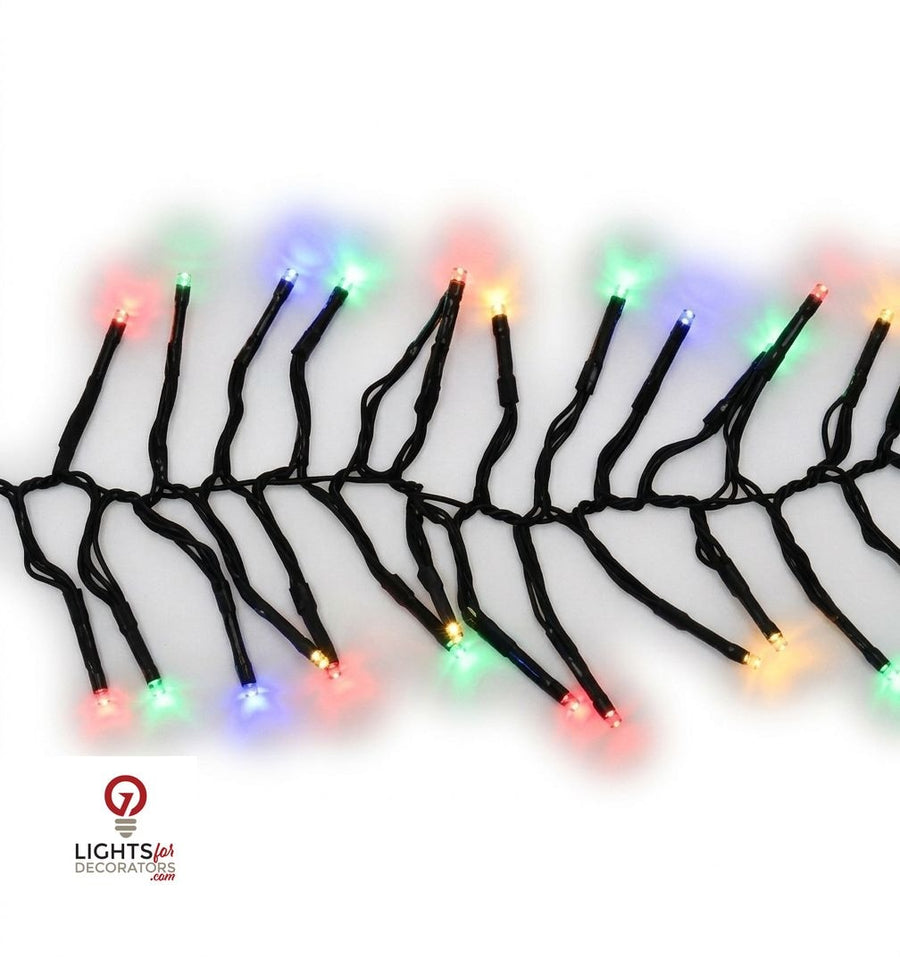Multicolor 5MM Rice LED Light Set - 500 Lights - 36' - Green Wire