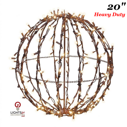 20" Warm White Heavy Duty Foldable Lighted Sphere — view 1