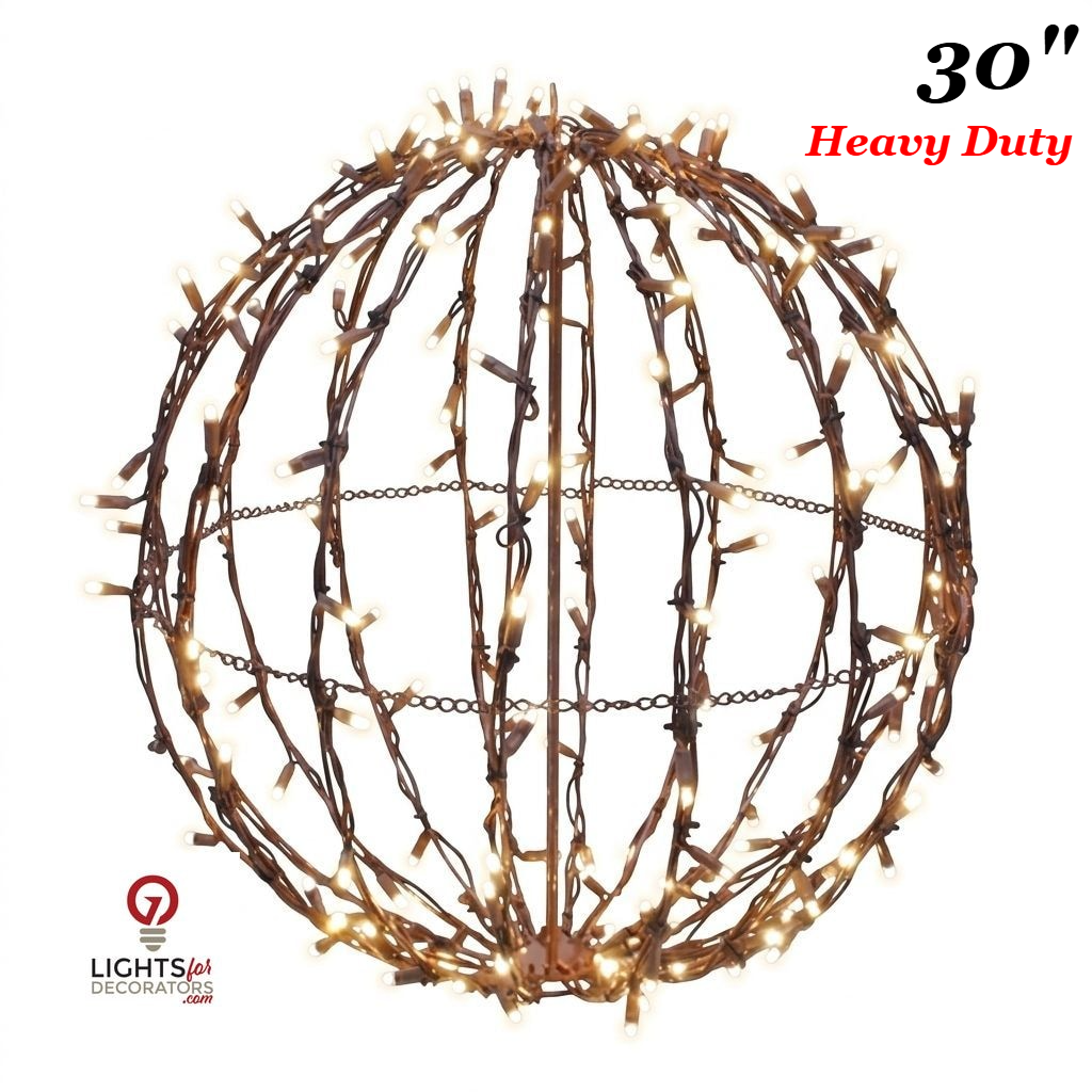 30" Warm White Heavy Duty Foldable Lighted Sphere — view 1