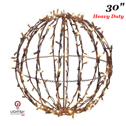 30" Warm White Heavy Duty Foldable Lighted Sphere — view 1