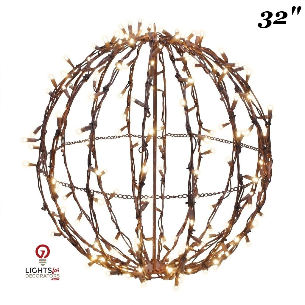 32" Warm White Foldable Lighted Sphere — view 1