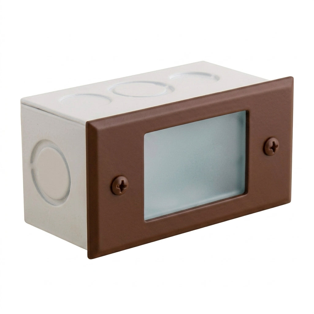 Aluminum Lensed Faceplate with White Acrylic Lens,  Rust,  For CL-360 — view 1