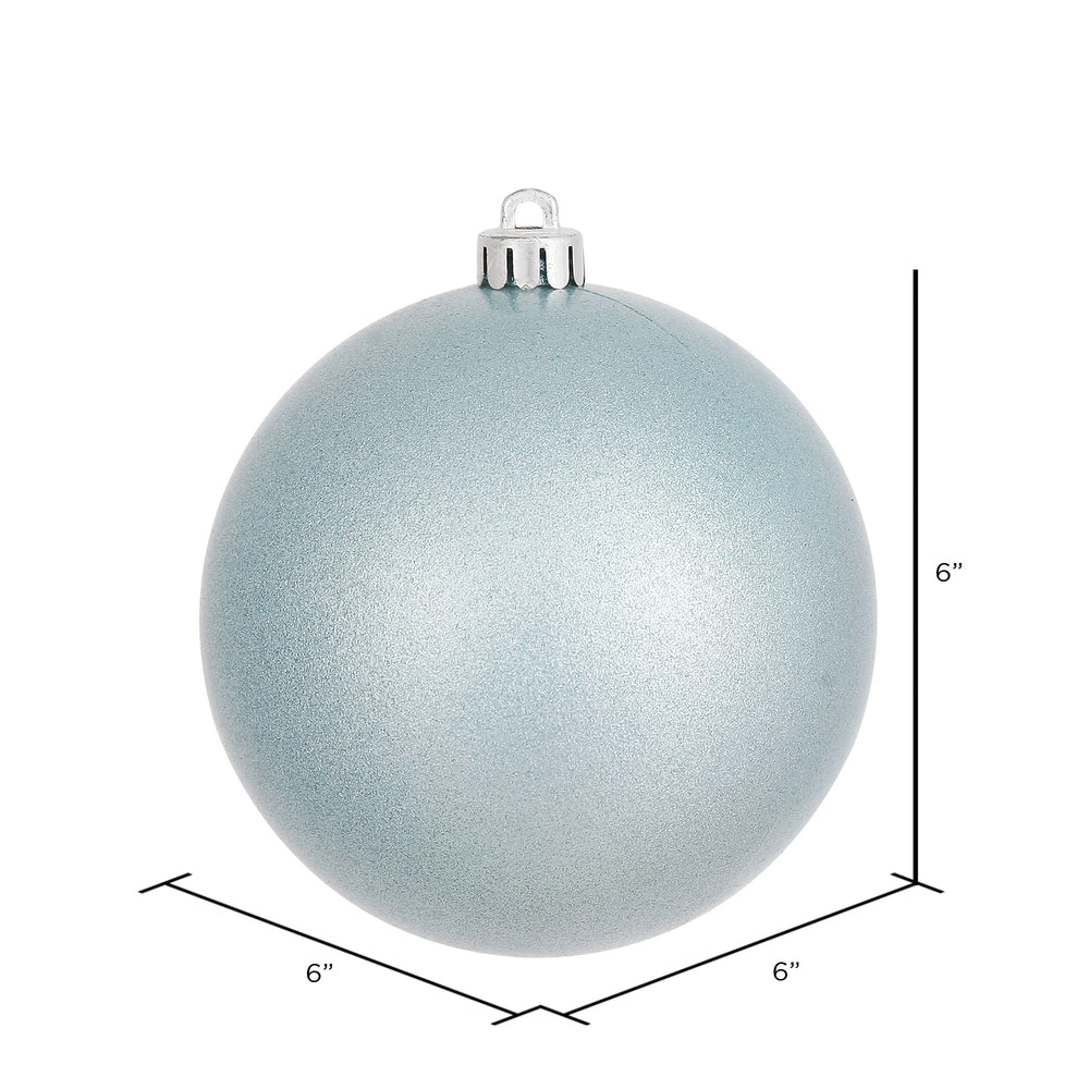 6" Shatterproof Ball Ornament - Baby Blue - Candy - UV Treated - Bag of 4 — view 2