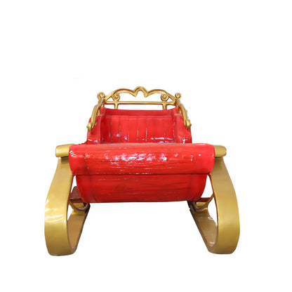 6.5' Santa Sleigh 2 Seater Resin Display — view 1