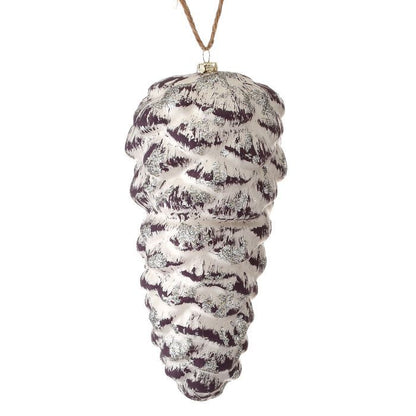 7.5" Glitter Frost Pinecone Ornament — view 1