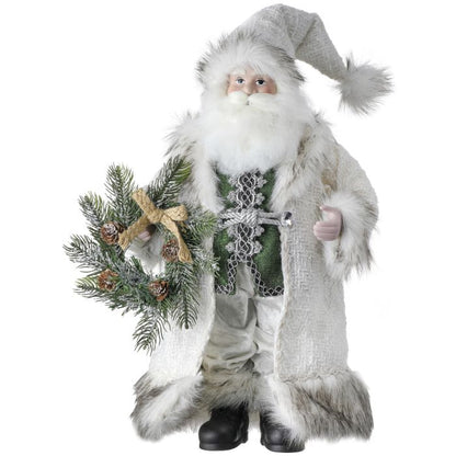 Northwoods Santa with Wreath - 110" — view 1