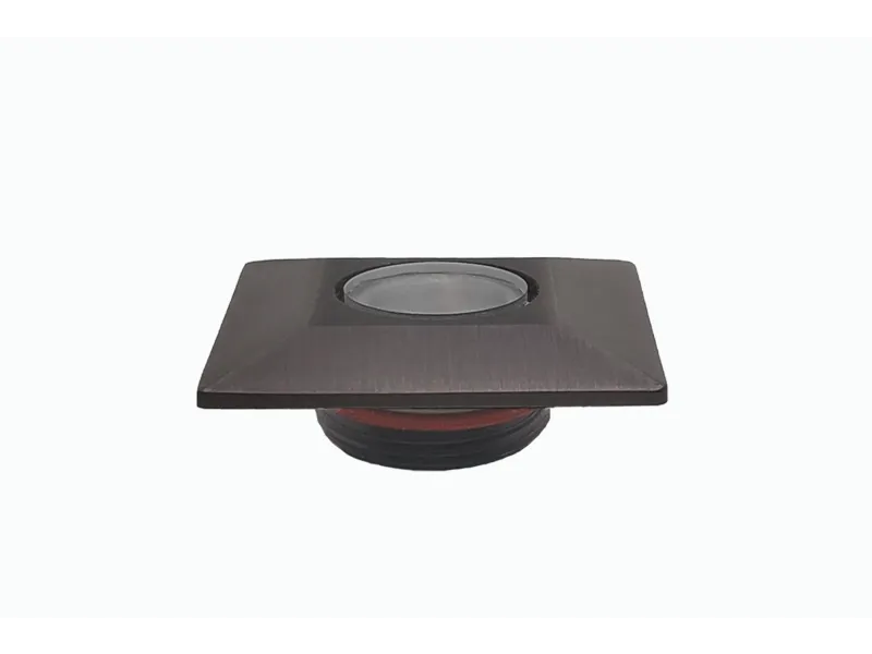 Lumien Nano Recessed Light Cap - Antique Brass (Square Flush) — view 2