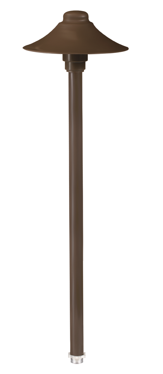 Aluminum  Umbrella, 18" Stem,  Bronze,  No Lamp — view 1