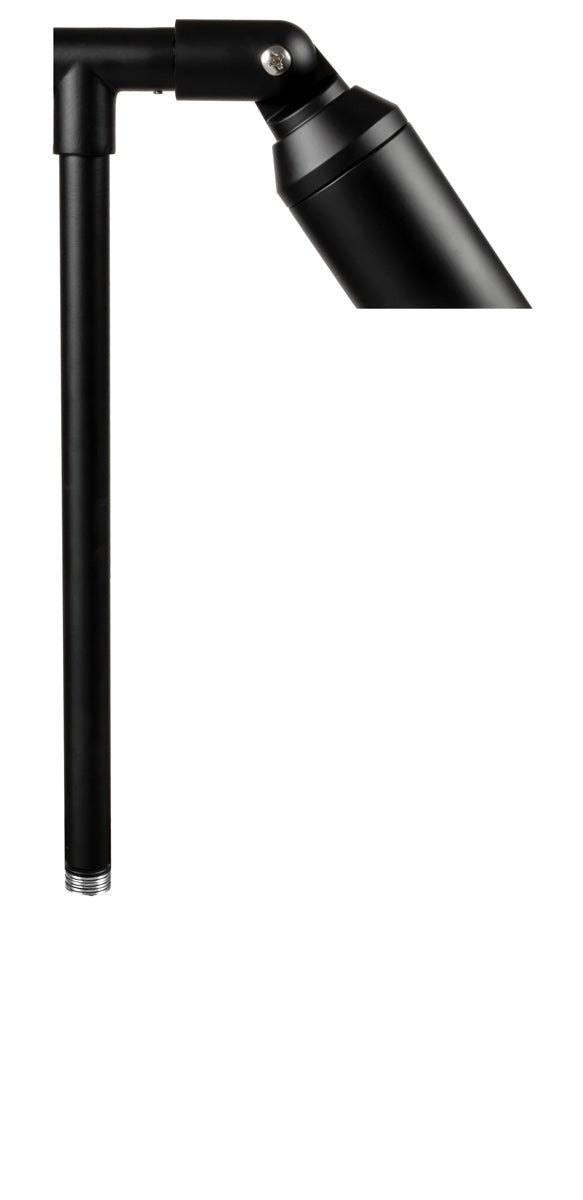 Aluminum Single Head, 18" Stem,  Black,  No Lamp