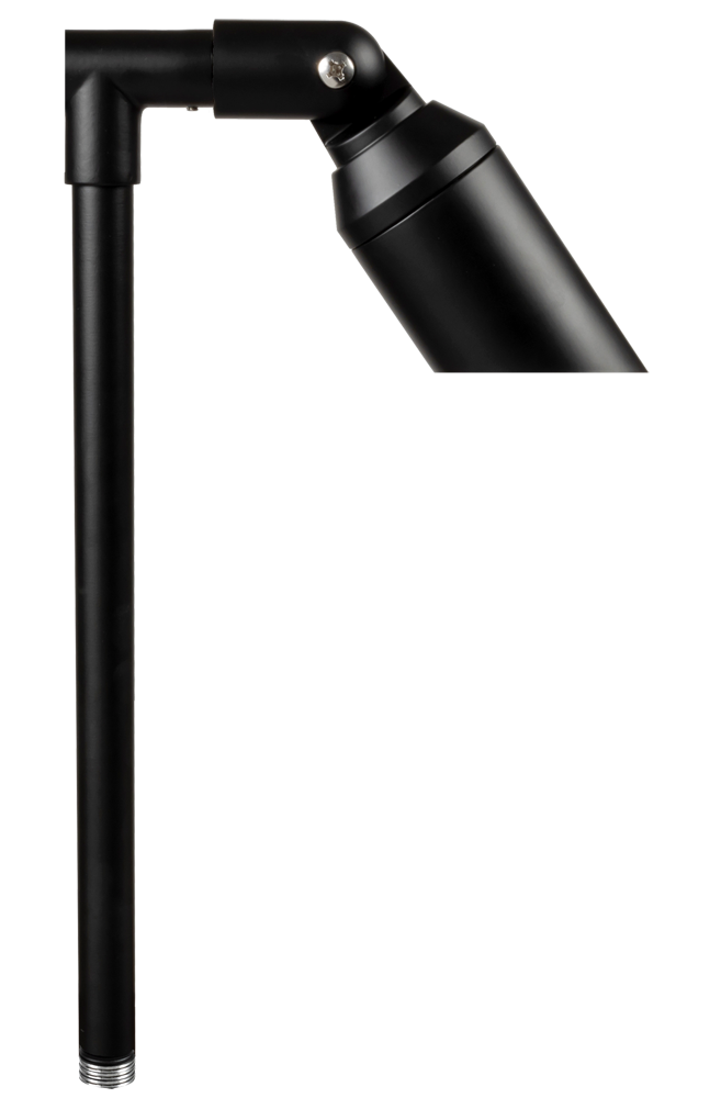 Aluminum Single Head, 18" Stem,  Black,  No Lamp — view 2