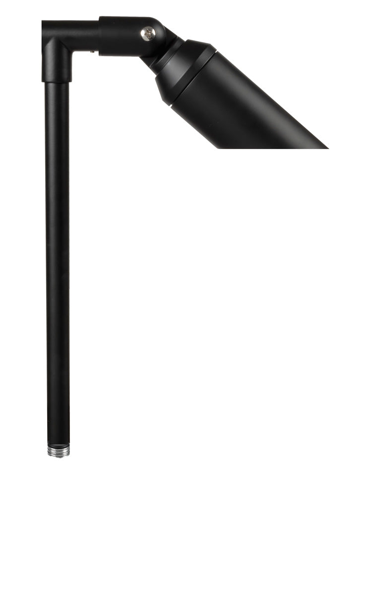 Aluminum Single Head, 18" Stem,  Black,  No Lamp