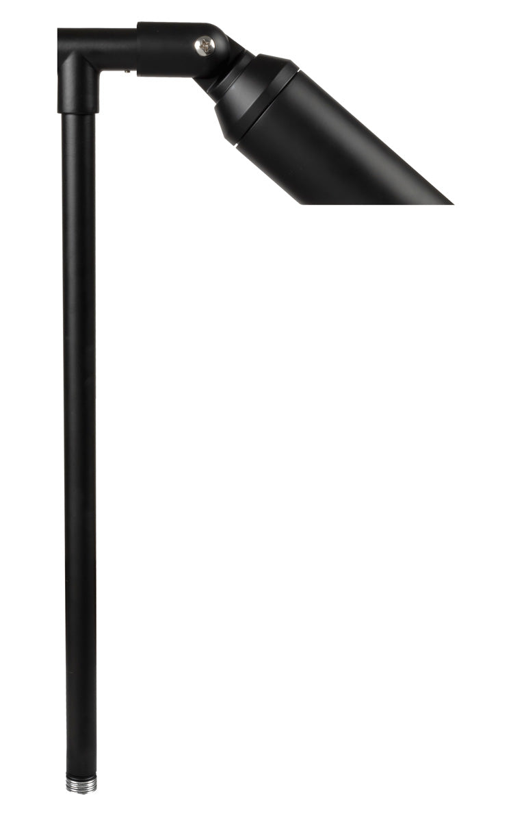 Aluminum Single Head, 24" Stem,  Black,  No Lamp