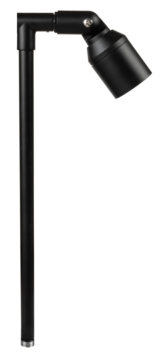 Aluminum Single Head, 24" Stem,  Black,  No Lamp — view 1