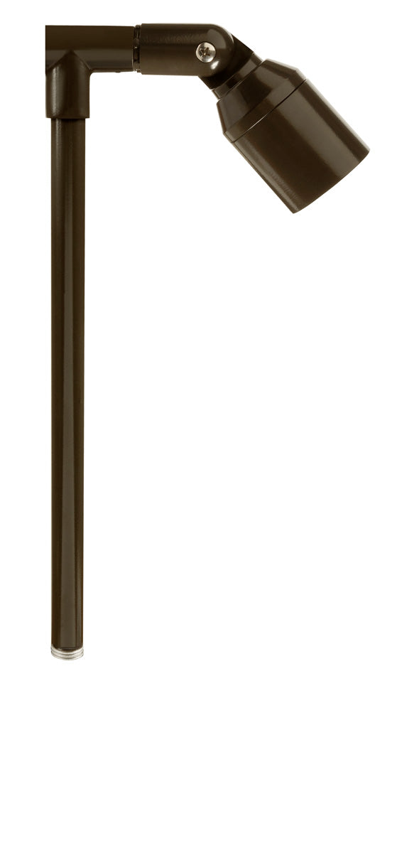 Aluminum Single Head, 18" Stem,  Bronze,  No Lamp — view 1