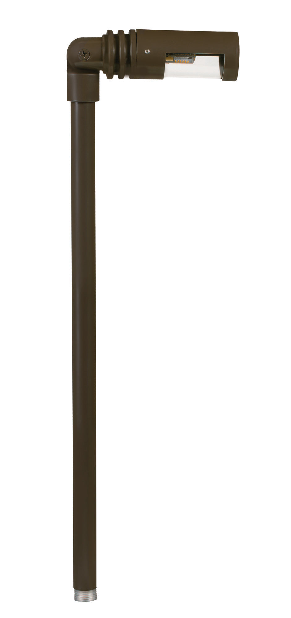 Aluminum Adjustable Single Head, 18" Stem,  Bronze,  No Lamp — view 1