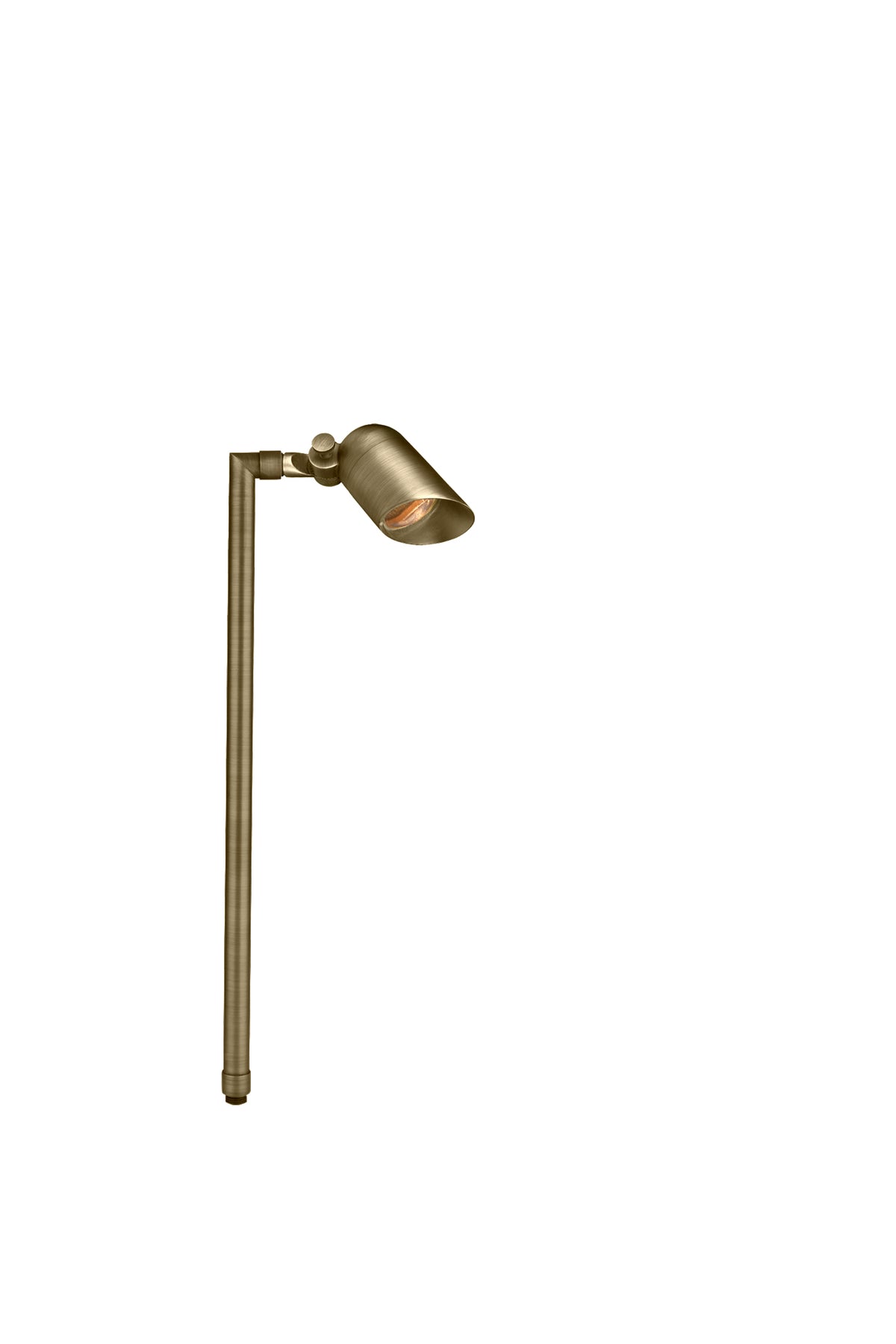 Brass Mini Single Head, 24" Stem,  Antique Bronze,  No Lamp — view 1