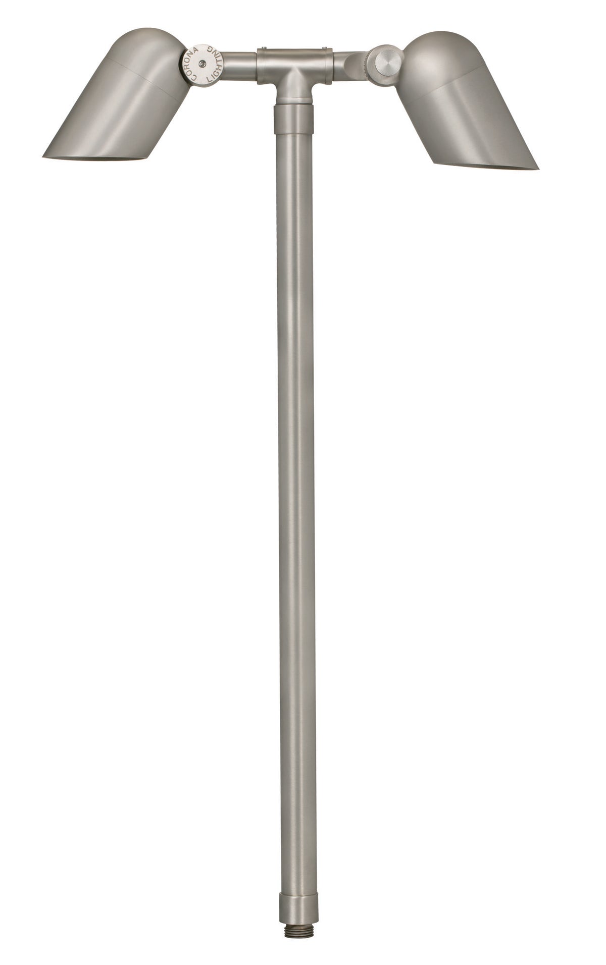 Brass Mini Double Head, 24" Stem,  Silver Plated,  No Lamp — view 1