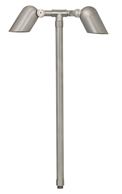 Brass Mini Double Head, 24" Stem,  Silver Plated,  No Lamp — view 1