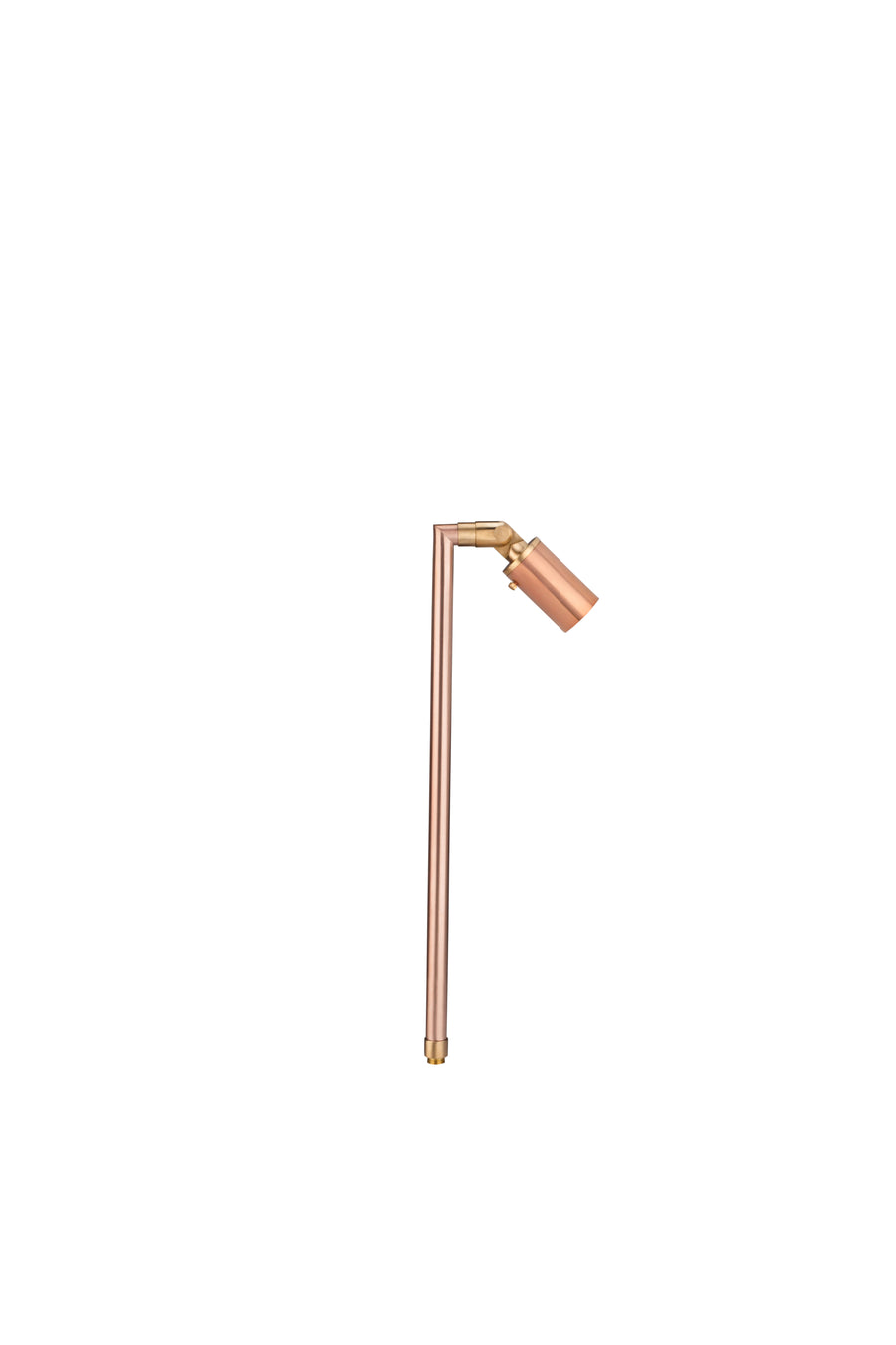 Copper Single Head, 24" Stem,  Raw Copper,  No Lamp