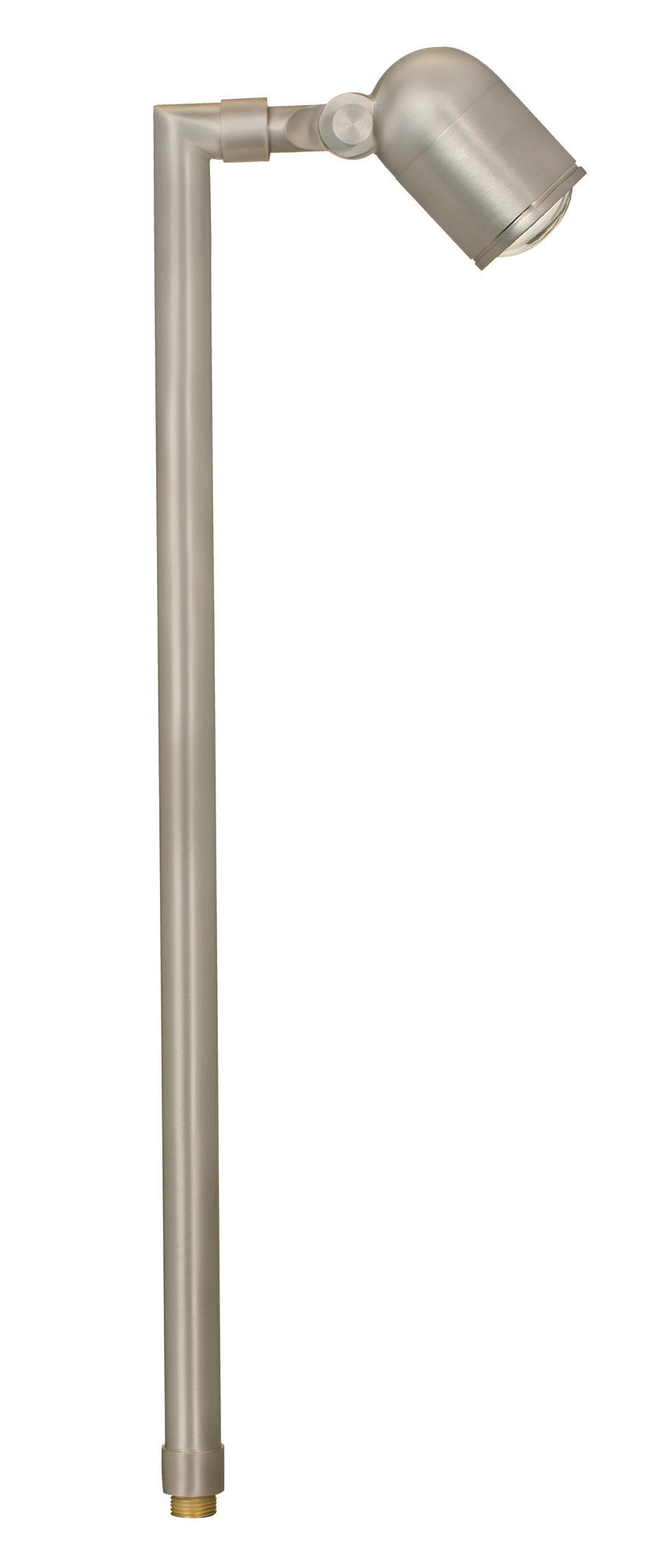 Brass Lensed Single Head, 24" Stem,  Silver Plated,  No Lamp — view 1