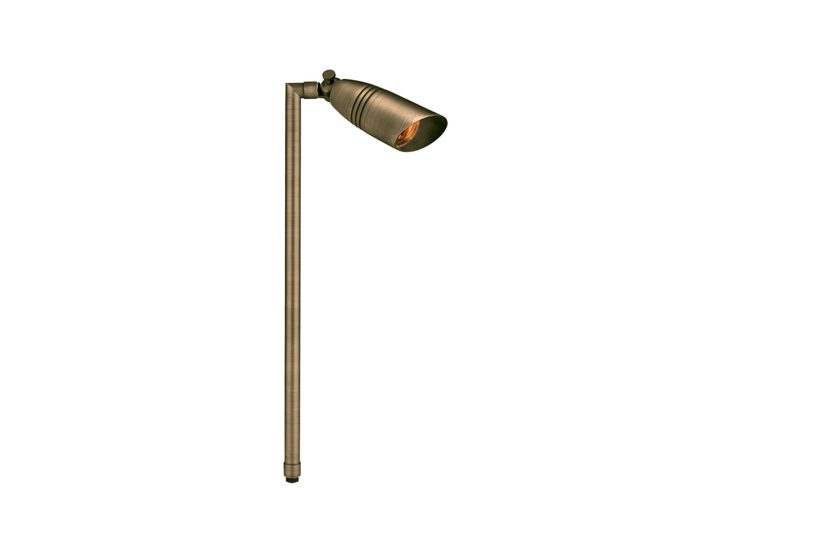 Brass Single Head, 24" Stem,  Antique Bronze,  No Lamp — view 1