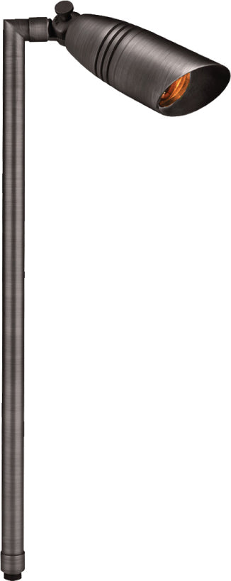 Brass Single Head, 24" Stem,  Gun Metal,  No Lamp — view 1