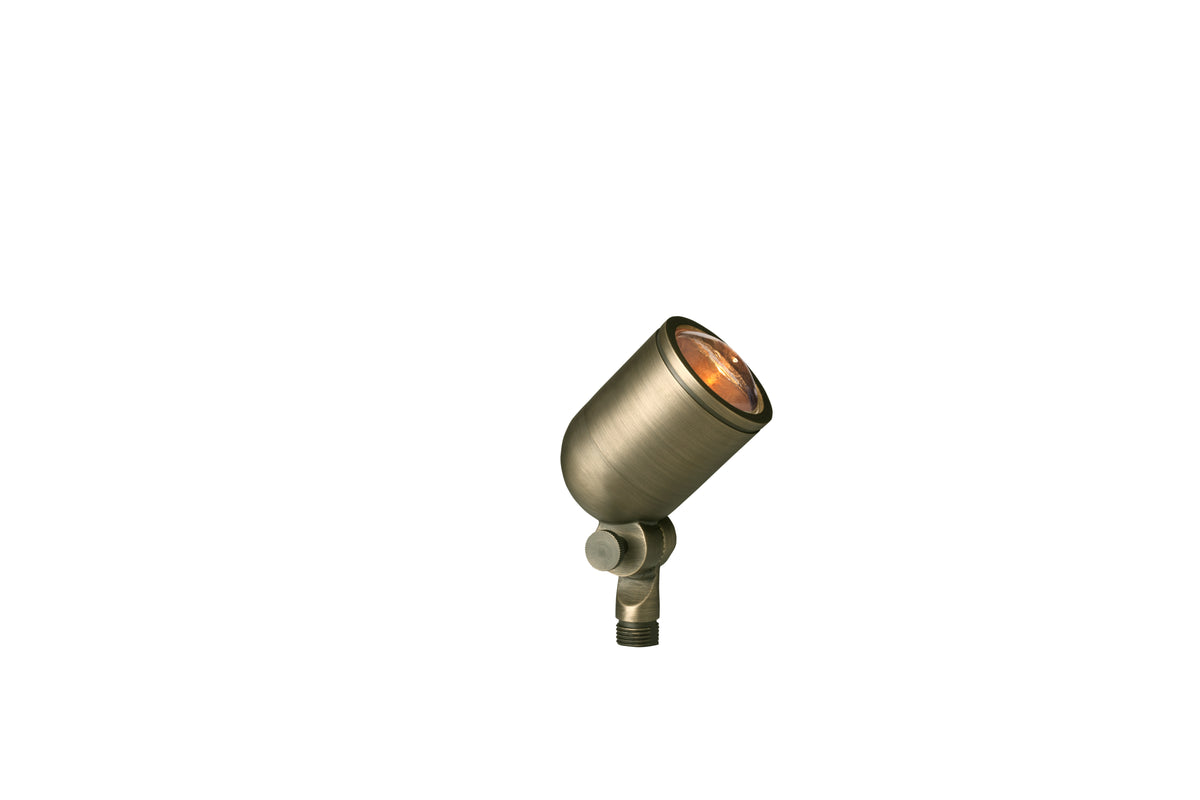 Brass Lensed Bullet,  Antique Bronze,  No Lamp — view 1