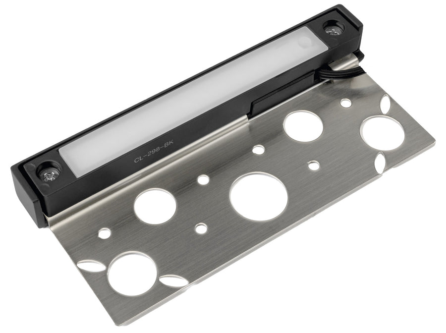 Aluminum 7" Rail Light 2700K/3000K Color Temp, Black, Integrated LED