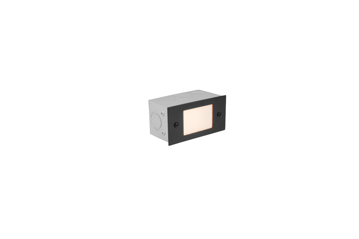 Aluminum Lensed Step Light,  Black,  No Lamp — view 1