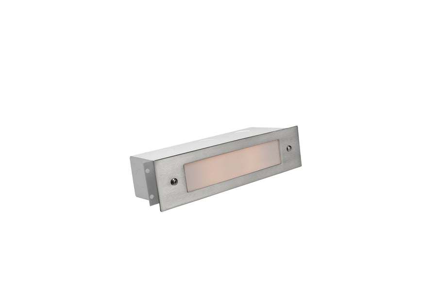 Brass Lensed Brick Light, Silver Plated, No Lamp