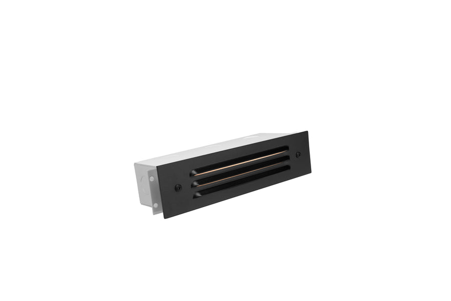 Aluminum 3 Louver Brick Light, Black, No Lamp