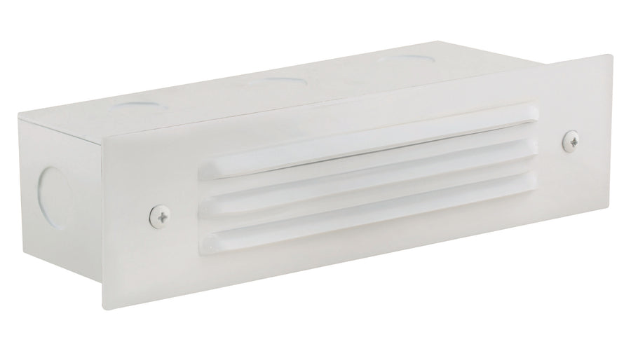 Aluminum 3 Louver Brick Light, White, No Lamp