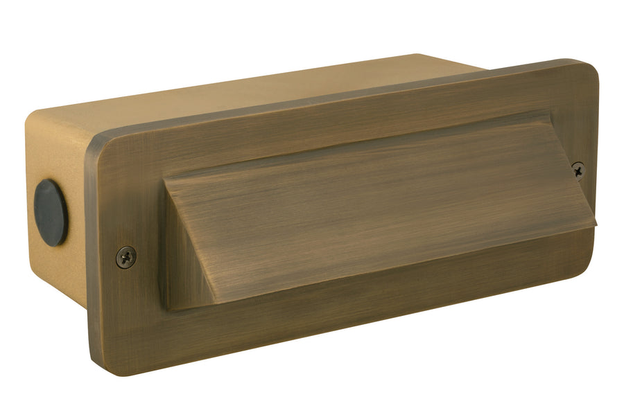 Brass 1 Louver Brick Light, Antique Bronze, No Lamp