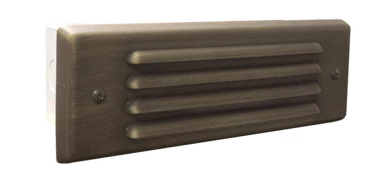 Brass 4 Louver Brick Light,  Antique Bronze,  No Lamp — view 2