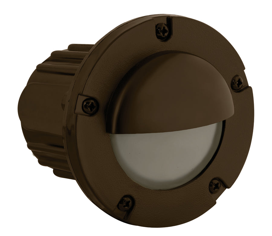 Composite Half-Moon Step Light with Frosted Lens, Bronze, No Lamp