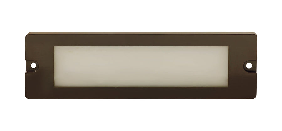 Aluminum 8¾” Large Lensed Backless Box, Brick Light, Bronze, 5W Integrated LED