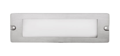 Brass 8¾” Large Lensed Backless Box, Brick Light,  Silver Plated,  5W Integrated LED — view 1