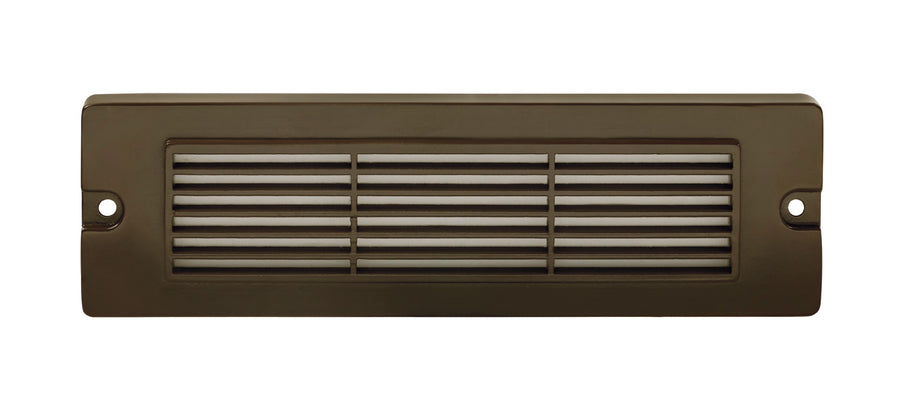 Aluminum 8¾” Large Louvered Backless Box, Brick Light, Bronze, 5W Integrated LED