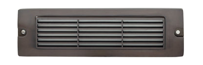 Brass 8¾” Large Louvered Backless Box, Brick Light,  Gun Metal,  5W Integrated LED — view 1