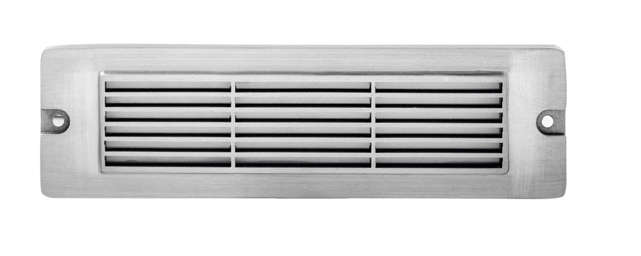 Brass 8¾” Large Louvered Backless Box, Brick Light, Silver Plated, 5W Integrated LED