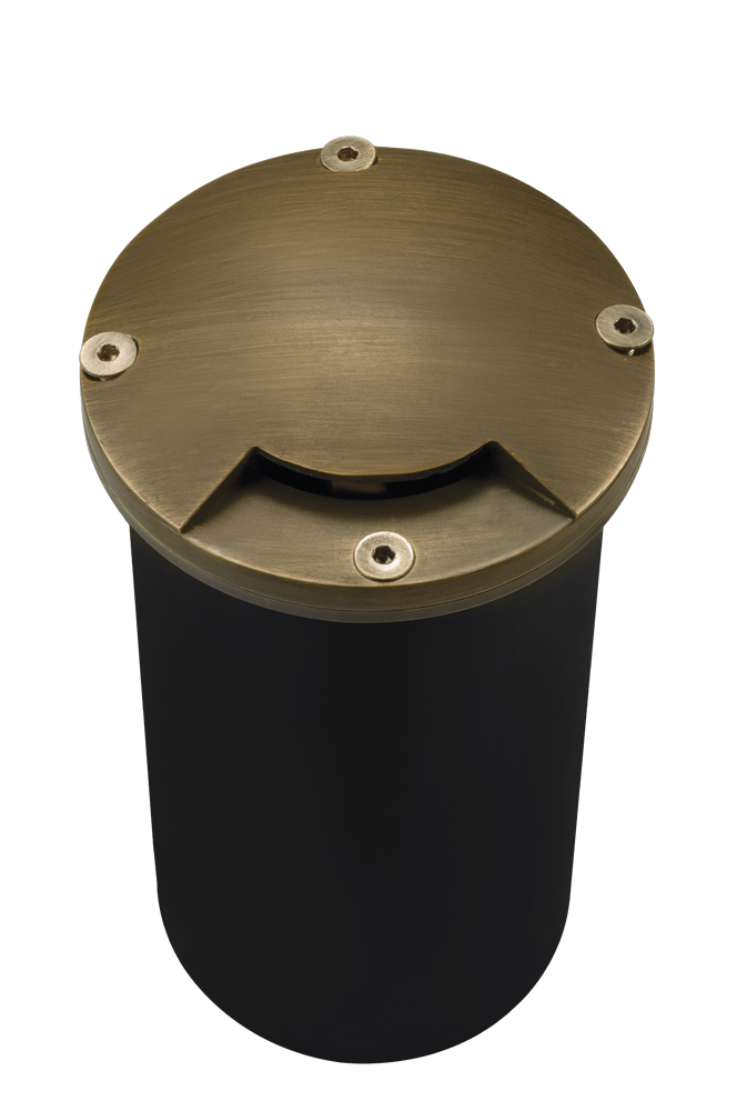 Brass 90º Marker Light,  Antique Bronze,  No Lamp — view 1