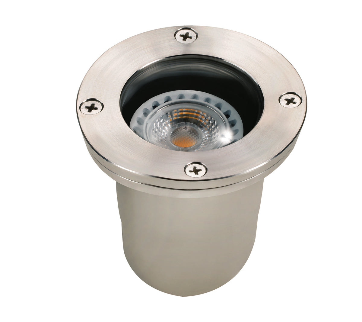 Stainless Steel Lensed Well Light,  316 Marine Grade Stainless Steel,  No Lamp — view 1
