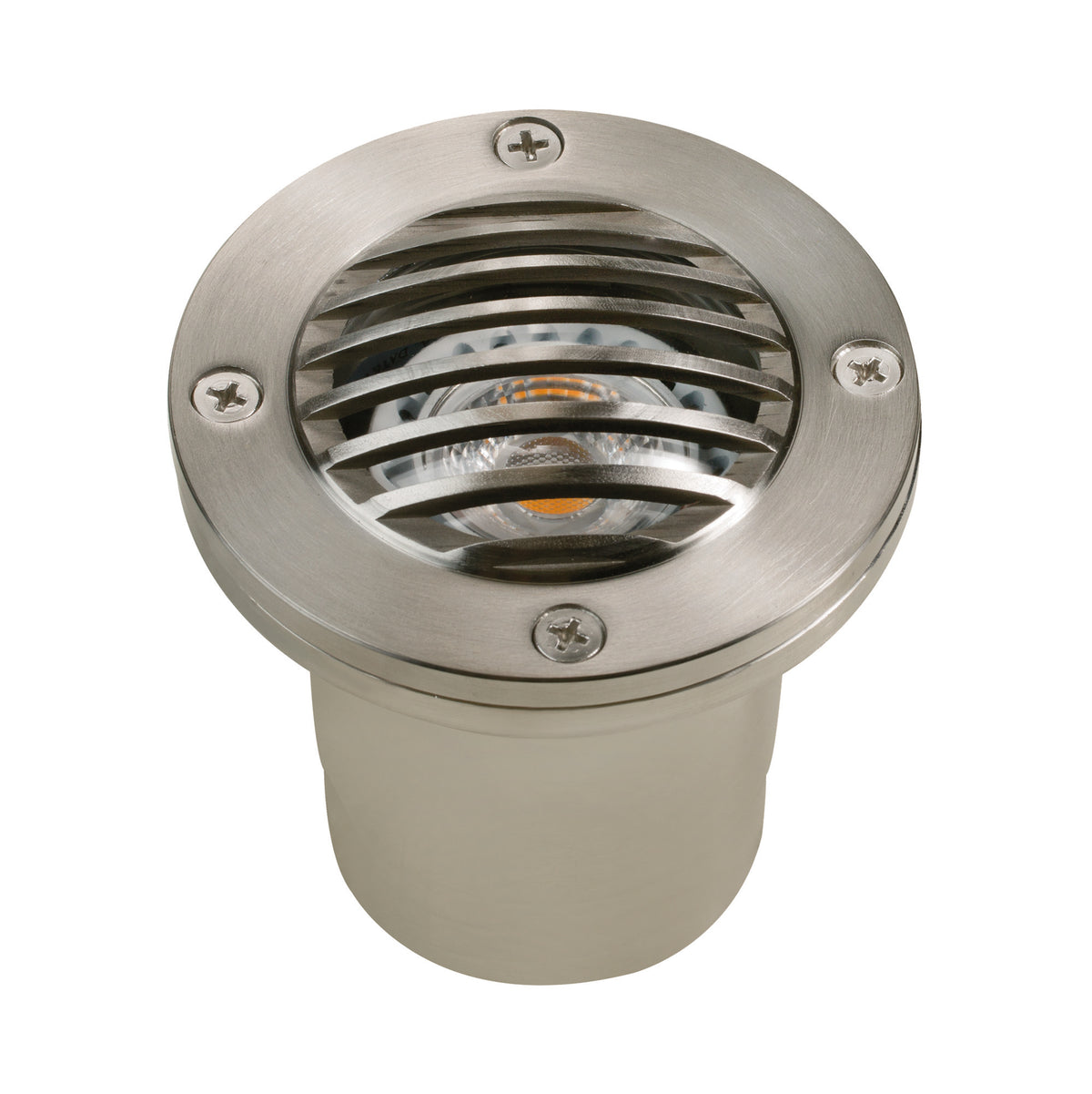 Stainless Steel Louvered Well Light,  316 Marine Grade Stainless Steel,  No Lamp — view 1