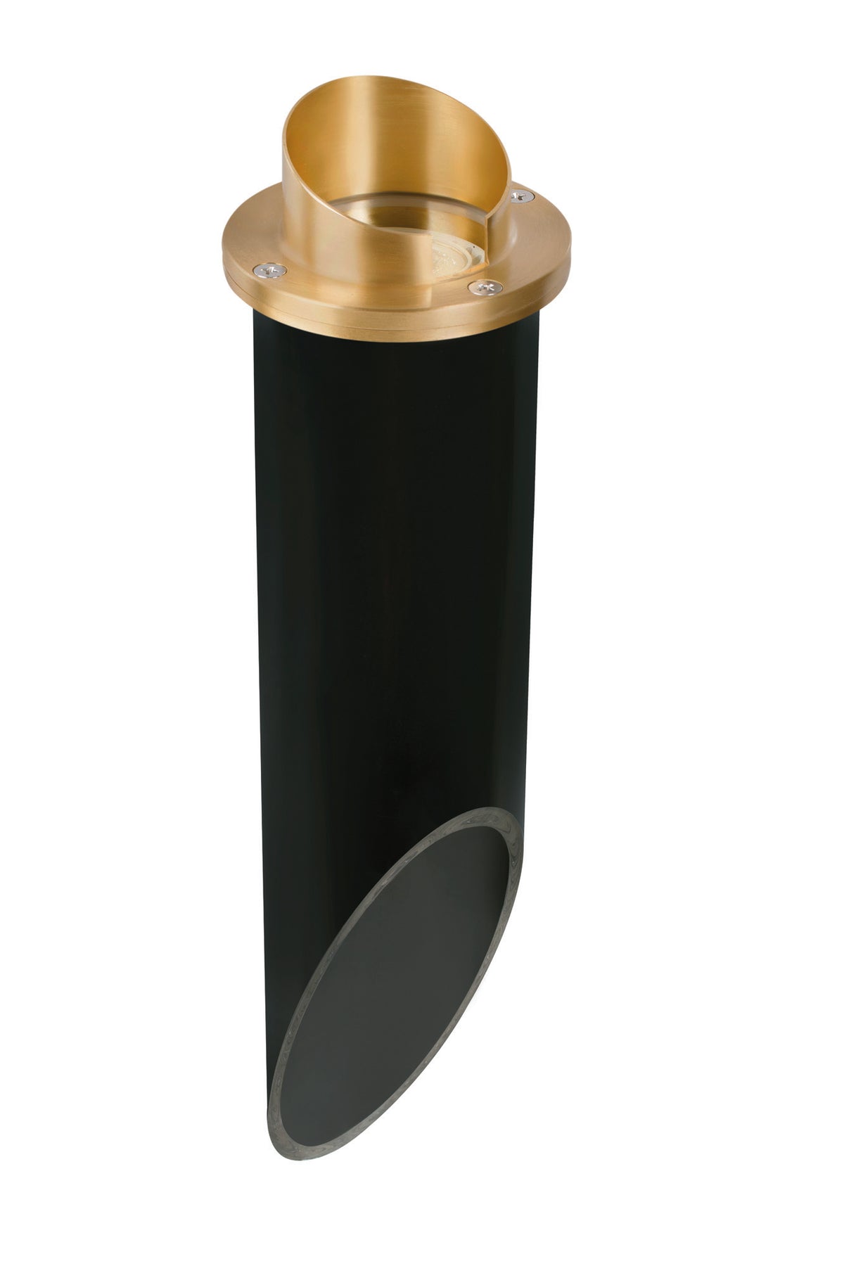 Brass Hooded Well Light with PVC,  Natural Brass,  No Lamp — view 1