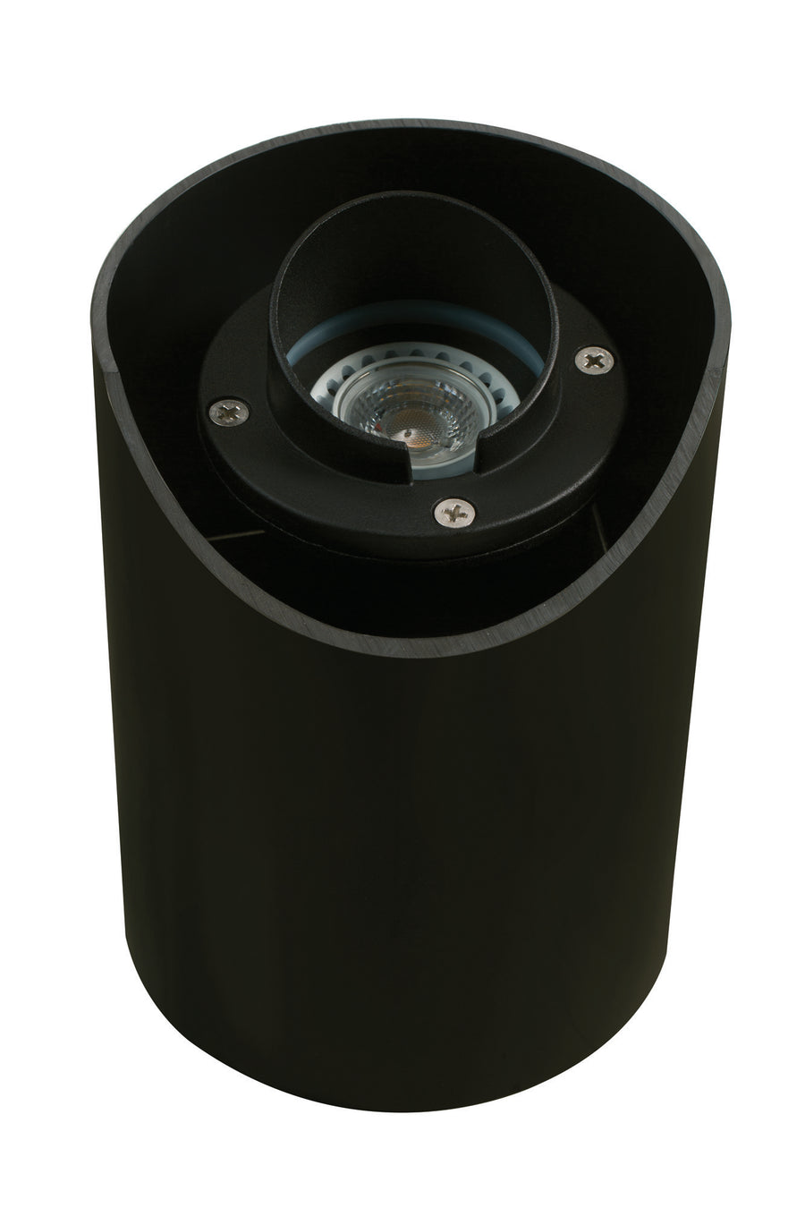 Aluminum Adjustable Hooded Well Light, Black, No Lamp